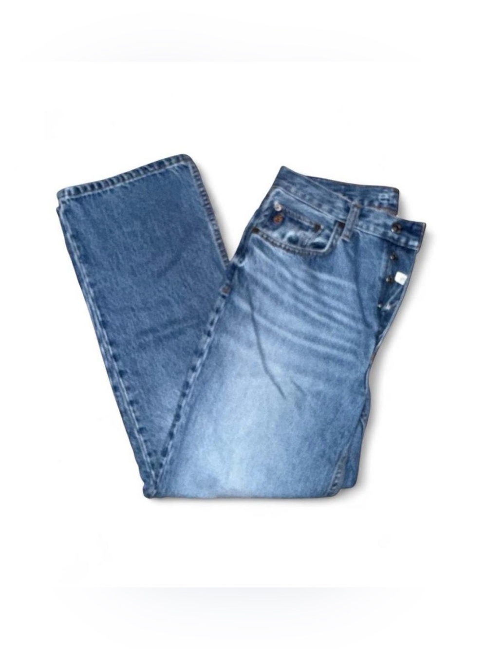 Etica Classic Women’s Button fly Blue Jeans Size 27 Denim Casual Cottagecore